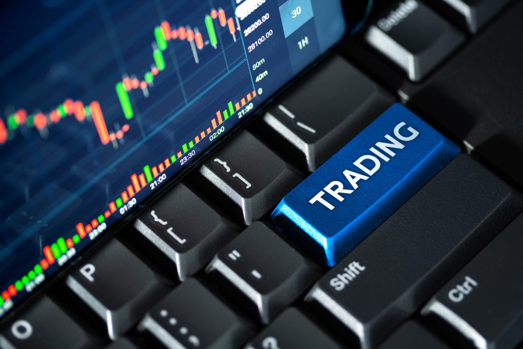 word trading on a keyboard