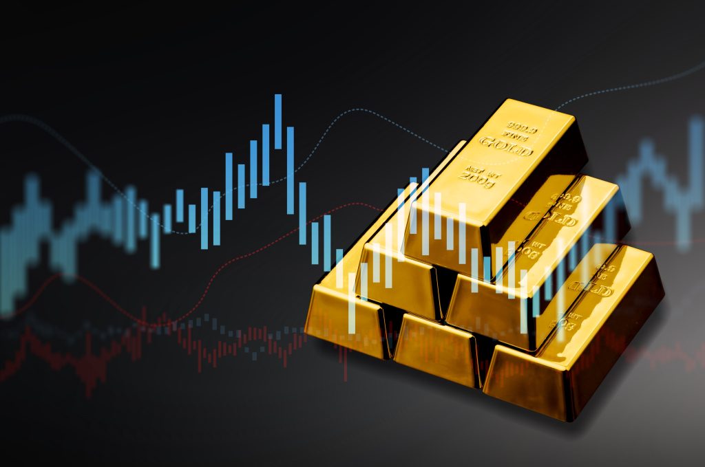 Gold bars on a background, Business and Financial concepts.